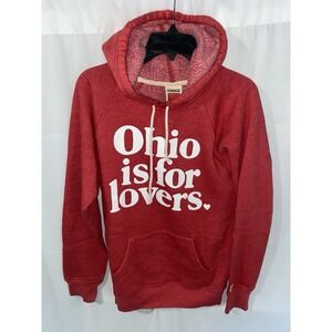 Homage Ohio Is For Lovers Red Hoodie Hooded Sweatshirt Small